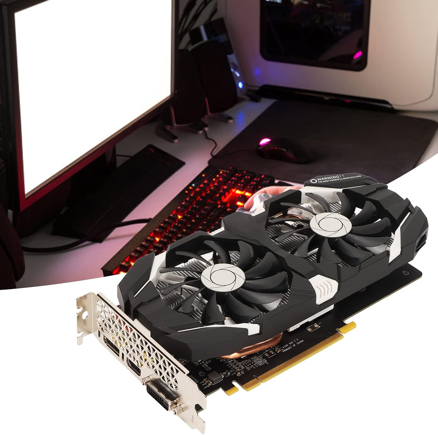 1060 Graphics Card, Computer Graphics Card 6GB/5GB/3GB GDDR5 192Bit with Dual Fans 4K HDR Technology 8008Mhz Gaming Graphics Card with HDMI DVI DP Display Interface(6Gb) - 6Gb image number 3