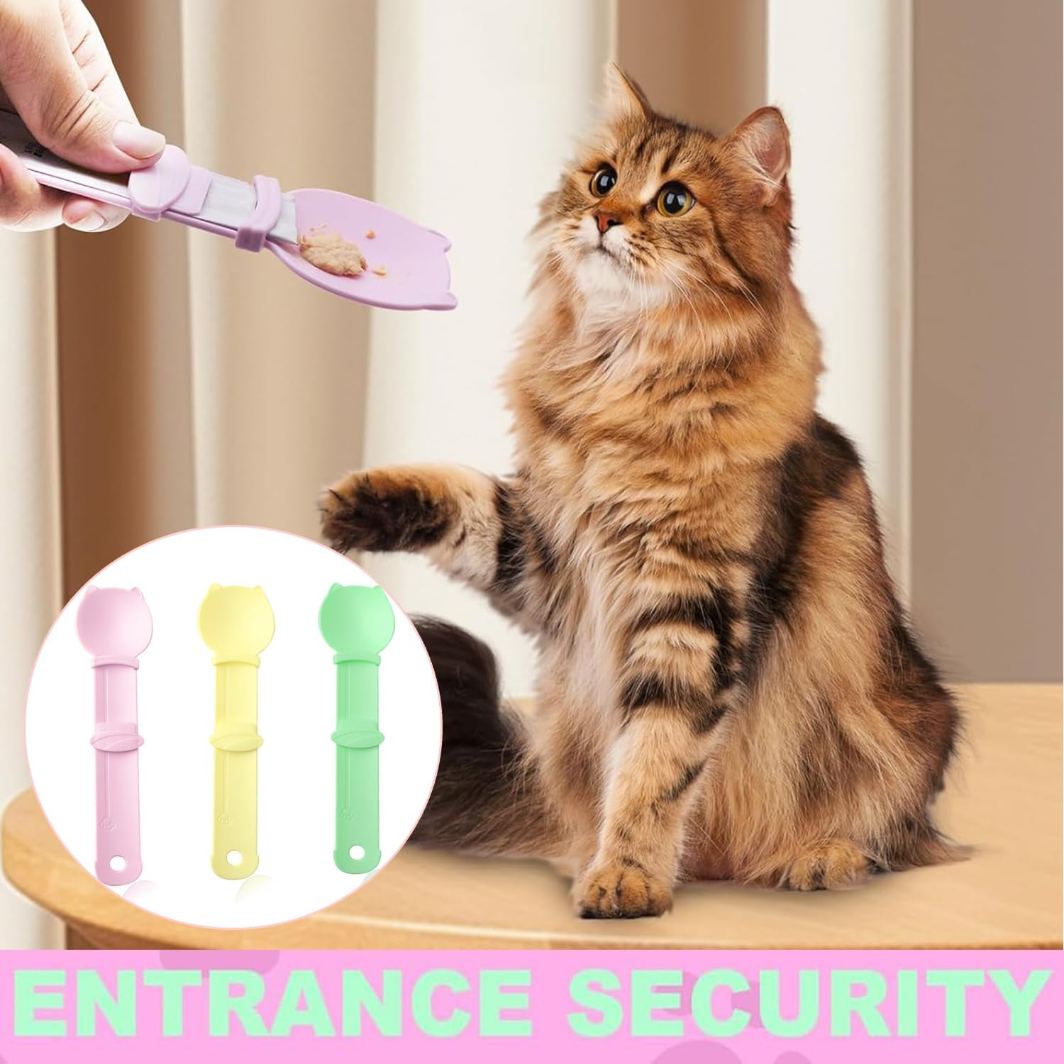 3-In-1 Cat Feeder - Multi-Functional Spoon & Strip Feeder for Wet Food & Liquid Snacks image number 2
