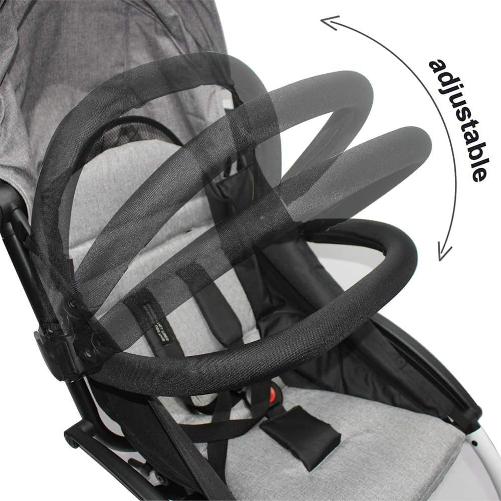Stroller Bumper Bar &ndash; Oxford Cloth Armrest, Safety Crossbar Handlebar for Baby Strollers, Protective Handrail Replacement for Pushchairs & Trolleys image number 4