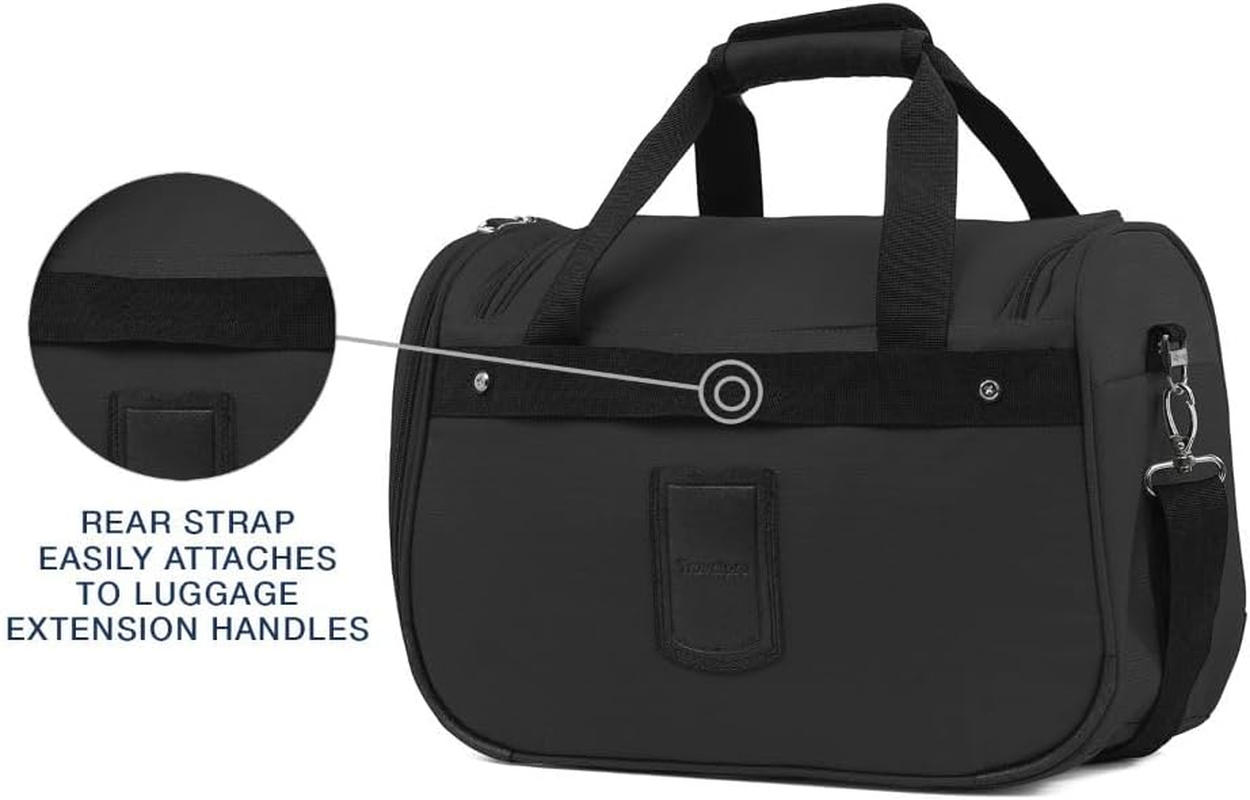 Travelpro Maxlite 5 Softside Lightweight Underseat Carry-On Travel Tote, Overnight Weekender Bag, Men and Women, 18 Inch, Black, Carry-On 18-Inch, Maxlite 5 Lightweight Underseat Carry-On Travel Tote image number 1