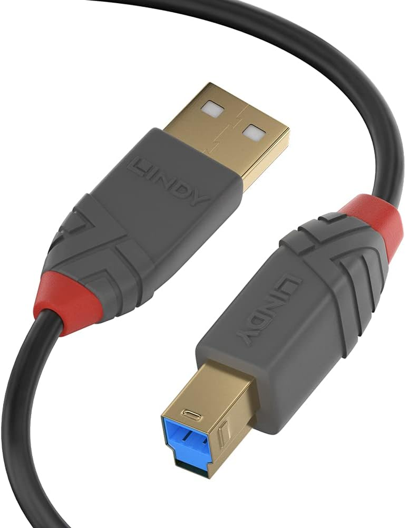 LINDY 5M USB 3.2 Type a to B Cable, 5Gbps, Cromo Line image number 5