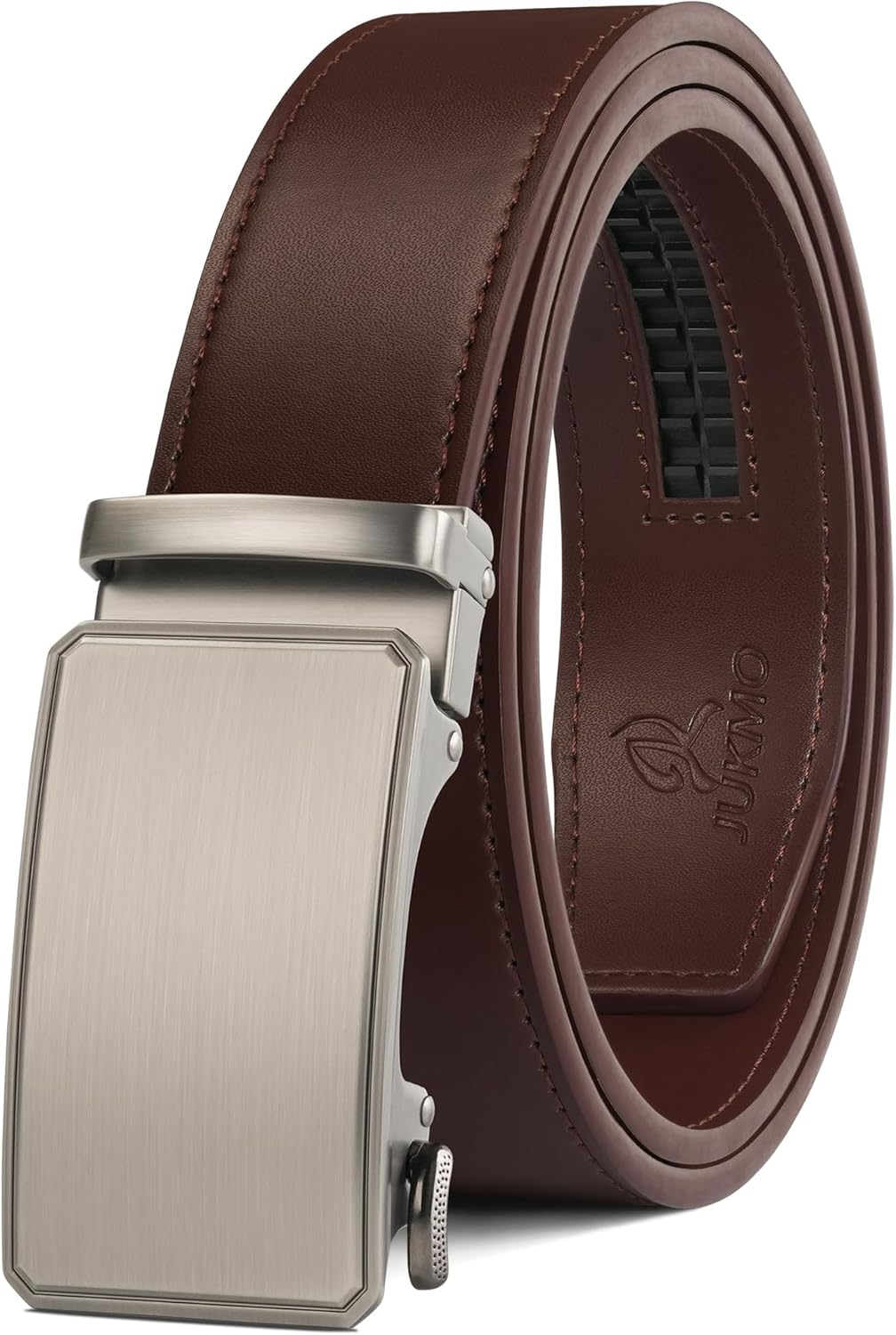 JUKMO Men&rsquo;S 35Mm Leather Ratchet Belt with Original Slide Buckle in Gift Box