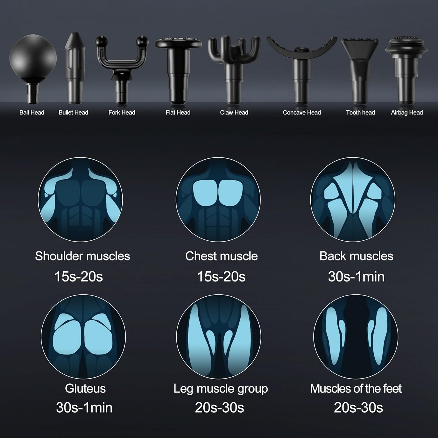 Massage Gun Deep Tissue, 99 Speeds Handheld Muscle Percussion Massager, 8 Massage Heads LCD Touch Screen, Portable Electric Back Massager with Carry Case for Muscle Pain Relief image number 1