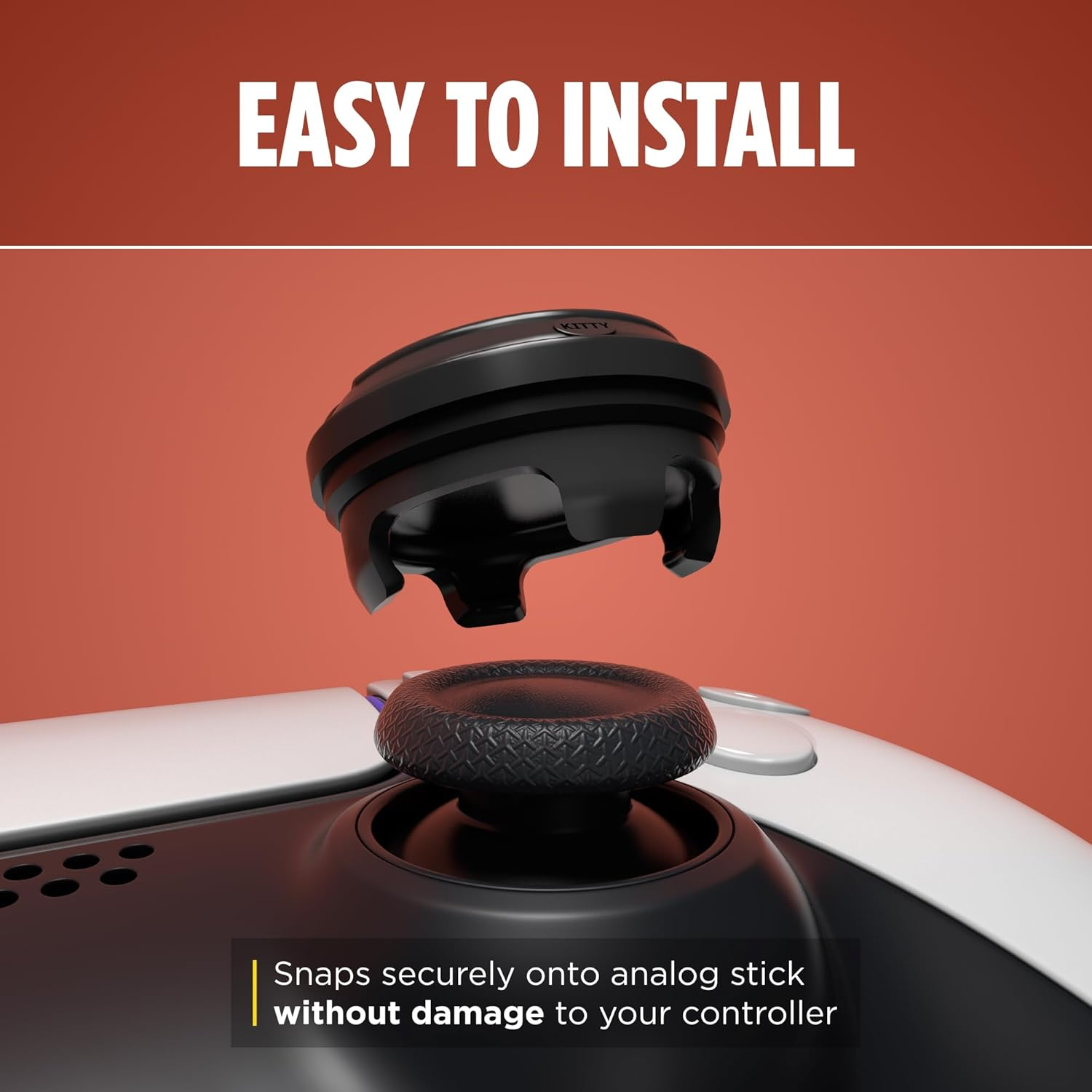 Kontrolfreek Caseoh Performance Thumbsticks &ndash; Kitty! Edition | Playstation 5 (PS5), Playstation 4 (PS4) Controller | Black image number 1