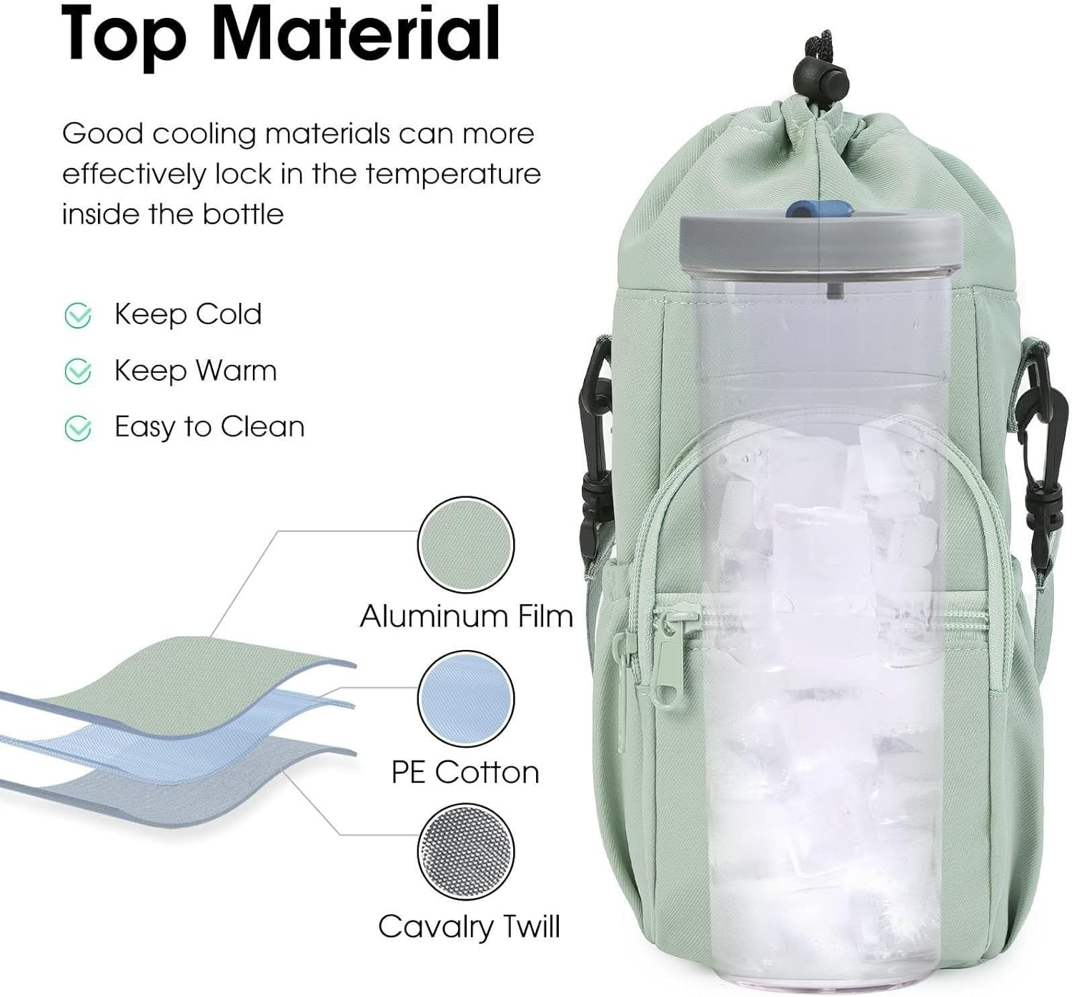 Water Bottle Shoulder Bag &ndash; the Ultimate Outdoor Companion, Water Bottle Bags with Strap for Hikings Camping (Purple)