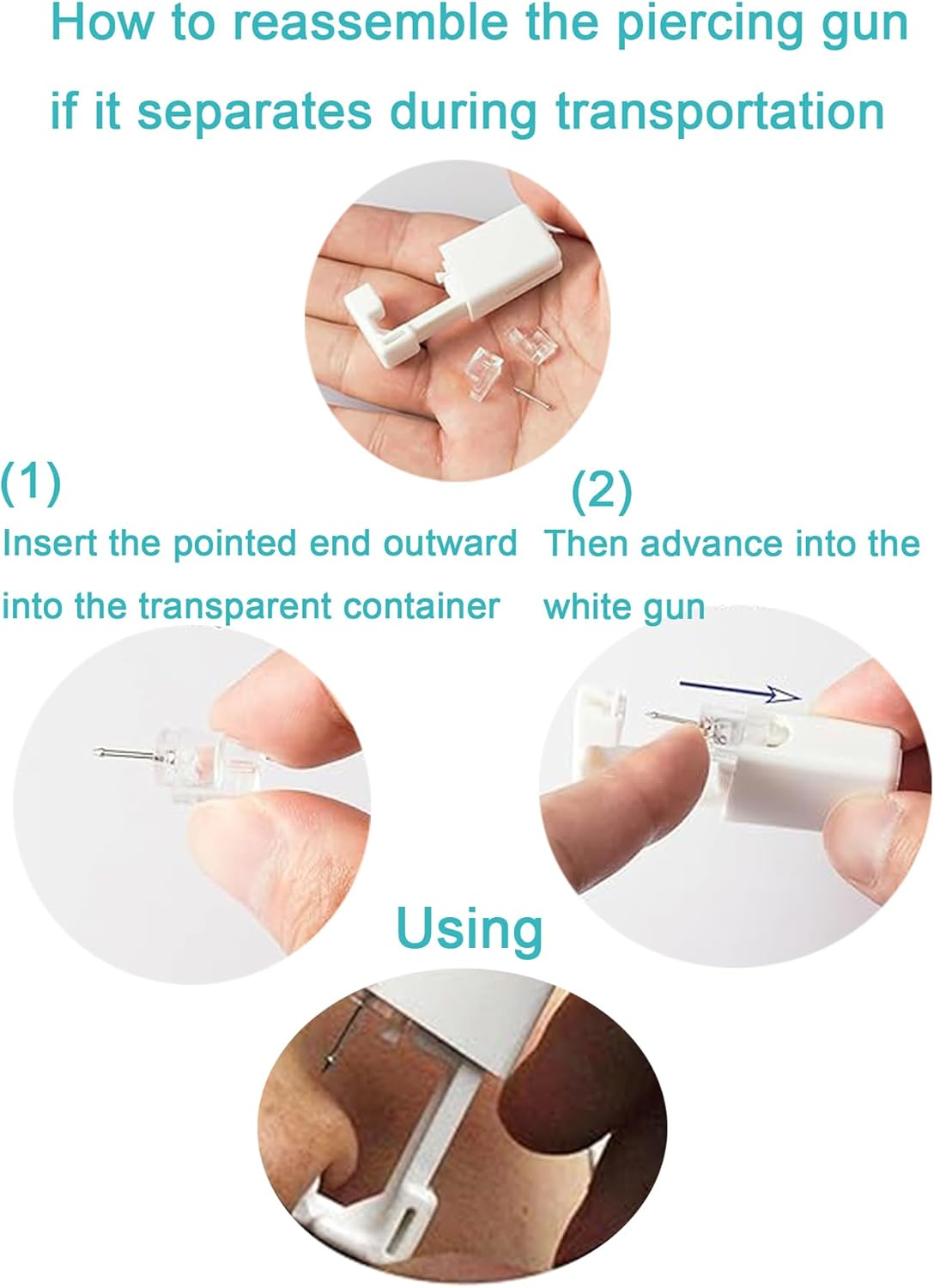 QWALIT Nose Piercing Kit Gold Nose Ring Piercing Kit Self Nose Piercing Kit at Home Nose Piercing Kit with Nose Rings Disposable Nose Piercing Gun Kit Nose Piercing Needle Kit Silver Nose Rings Hoops