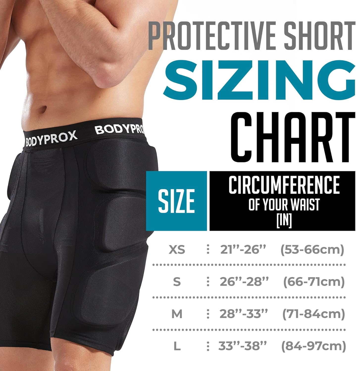 Bodyprox Protective Padded Shorts for Snowboard,Skate and Ski,3D Protection for Hip,Butt and Tailbone image number 4