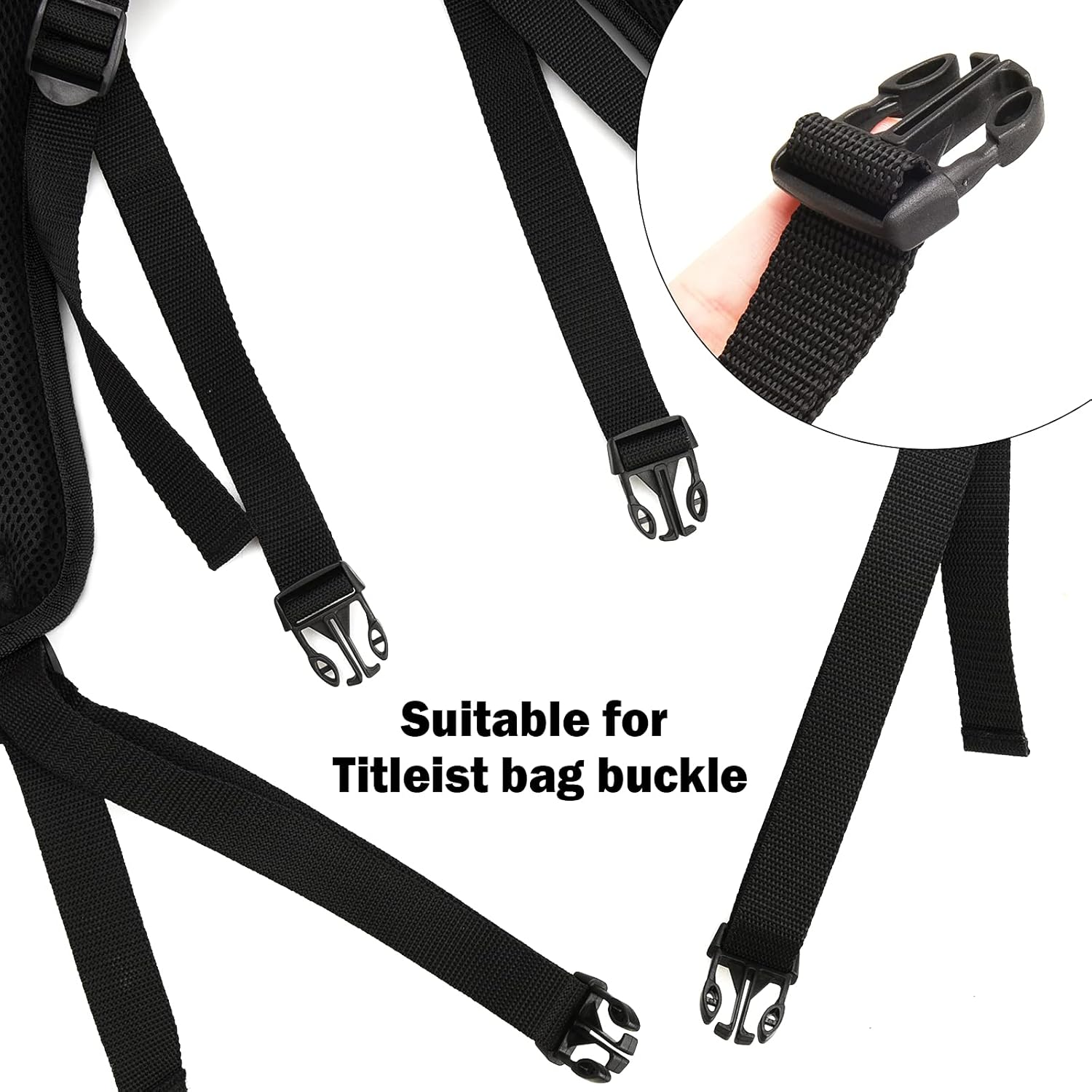 Quick Side Release Plastic Buckle Golf Bag Shoulder Straps image number 3