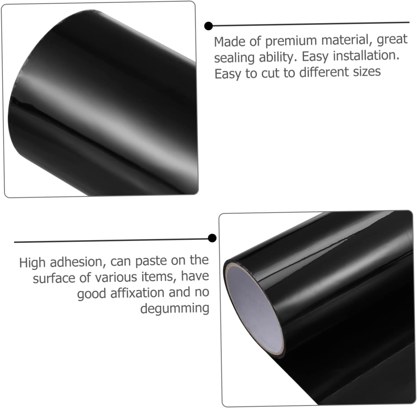 1 Roll Quick Repair Tape Waterproof Tape for Water Sealing Pipes Basins Car Awnings Buckets Self Adhesive Patches Black 20Cm X 1.5M image number 2