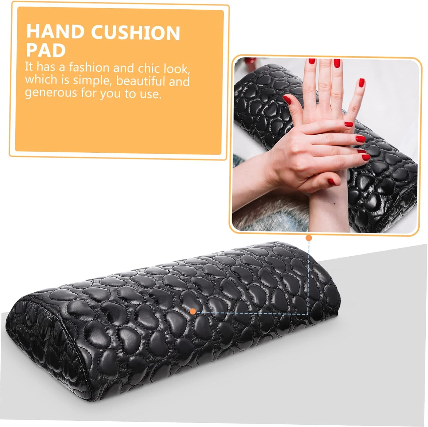 VINTORKY Nail Tech Hand Rest Heart Cushion Stylish Love-Heart Manicure Hand Pillow image number 6