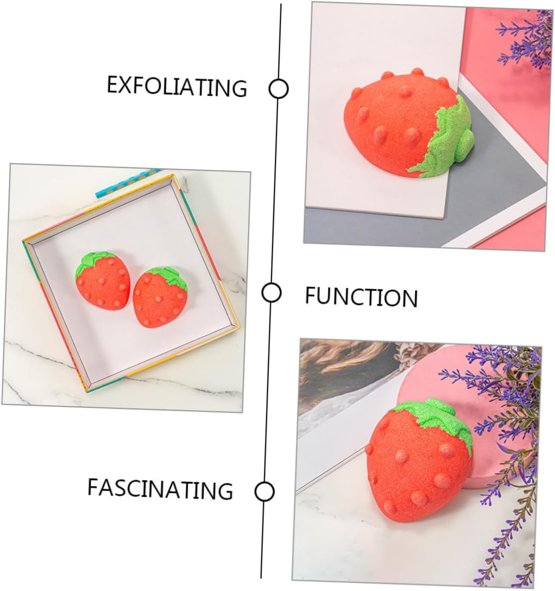 KOMBIUDA 4Pcs Bathing Bath Salt Bomb Bath Ball Portable Boys and Girls Showering