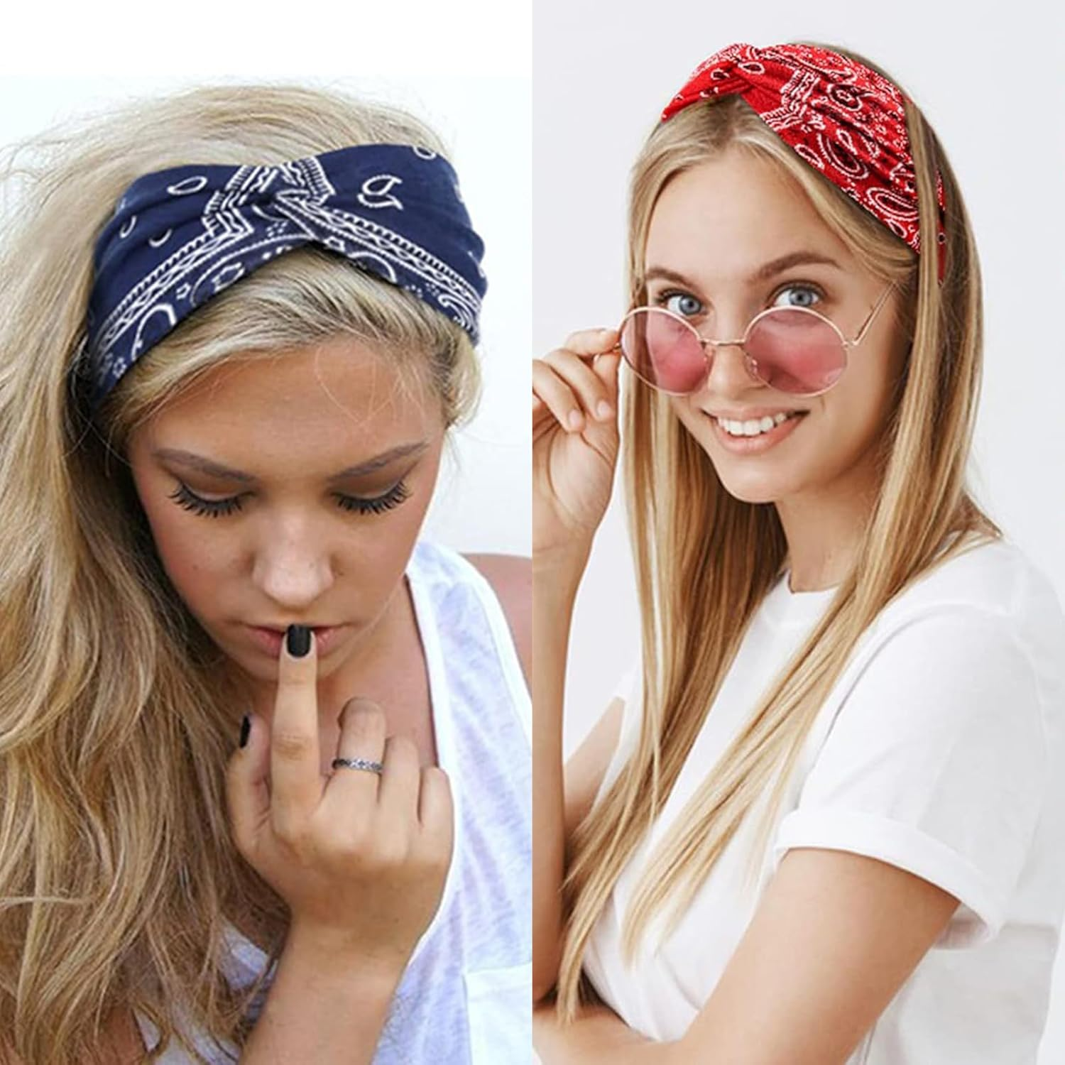 BSITSSS Pack of 5 Women'S Elastic Boho Hair Accessories Leopard Hair Band Summer for Yoga Fitness Short Hair Workout Running Sports image number 1