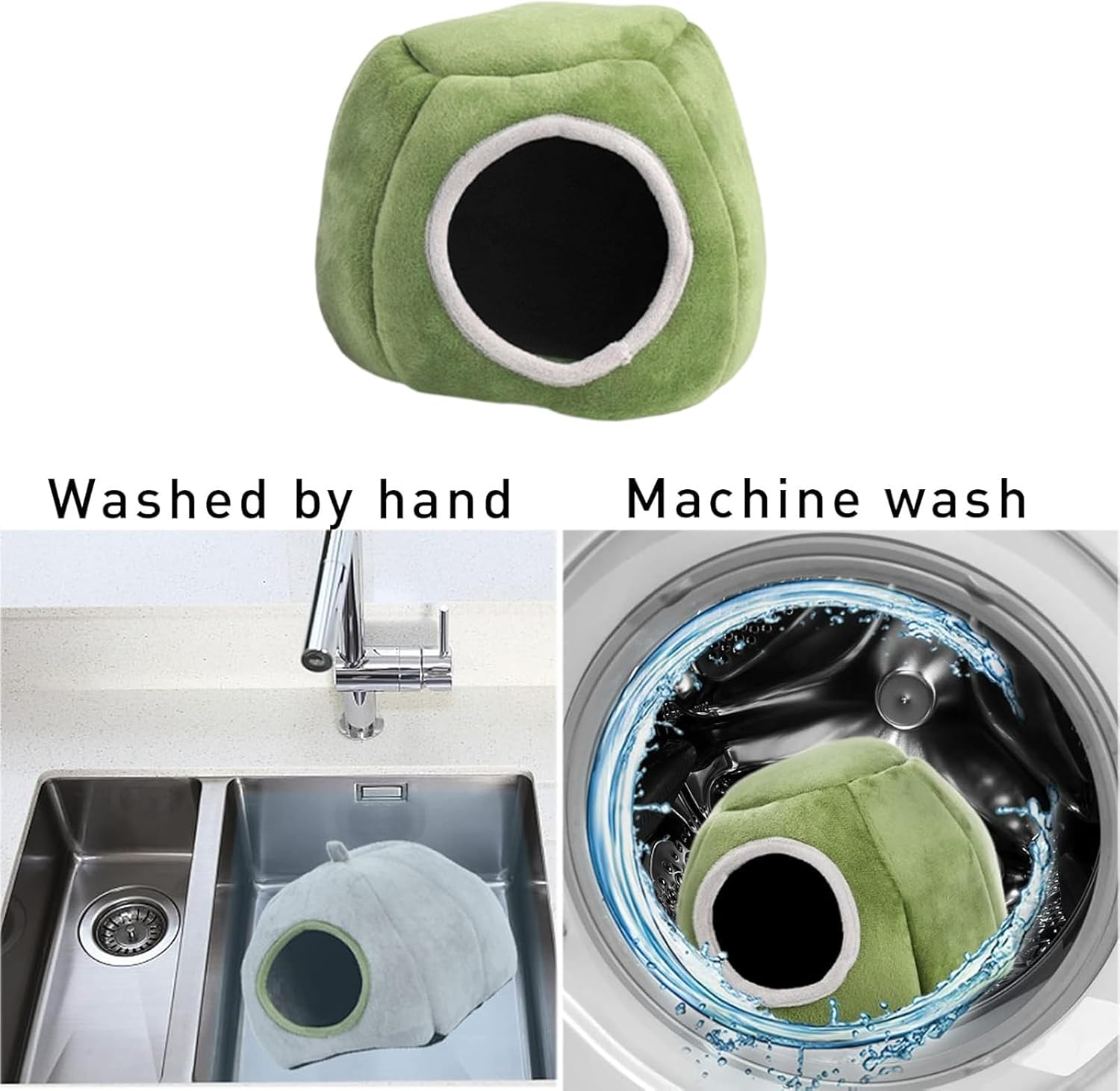 Guinea Pig Hideout, Tree Stump Design Pet Tent, Cosy Guinea Pig Bed for Small Animals, Semi-Closed Accessories, Warm Pet Cave for Rabbits Hamsters Chinchillas image number 2