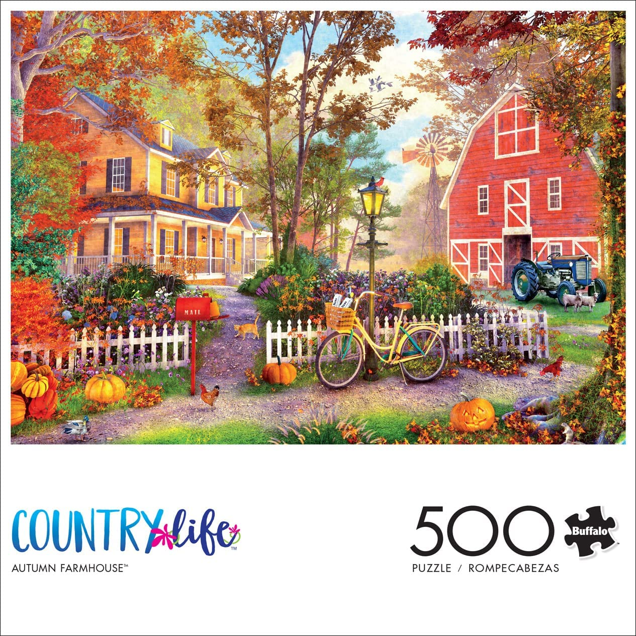 Buffalo Games - Country Life - Autumn Farmhouse - 500 Piece Jigsaw Puzzle image number 2