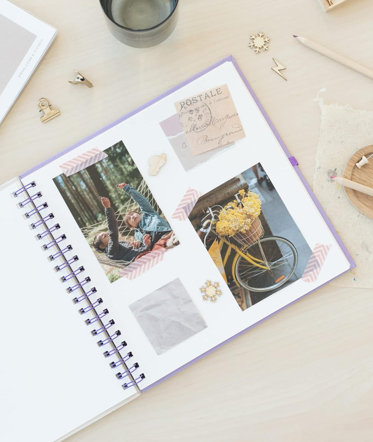 Grupo Erik Photo Album Scrapbook Wild Flowers | 10.2 X 10.2 Inch - 26 X 26 Cm, 40 Pages, Hardcover Scrap Book, Memory Book Journal | Gifts for Travellers - Hokusai image number 5