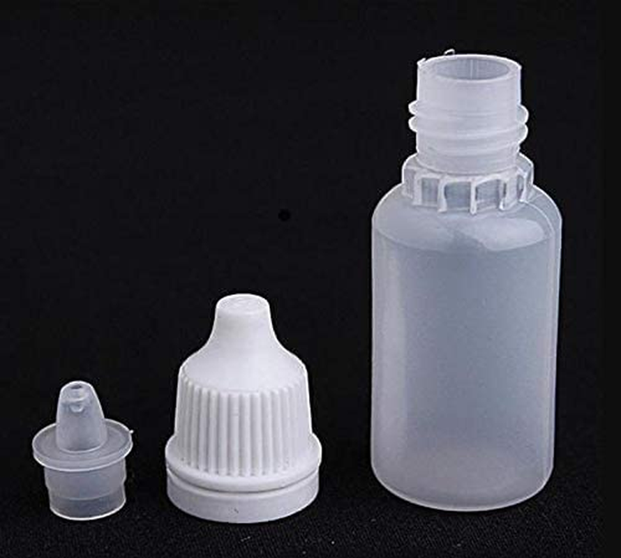 100 PCS White 5Ml Empty Plastic Squeezable Dropper Bottles, Clear Eye Liquid Dropper with Caps, Lab Sample Refillable Containers with Childproof Caps, Essential Oil Squeeze Bottles (5ML/100PCS) image number 1