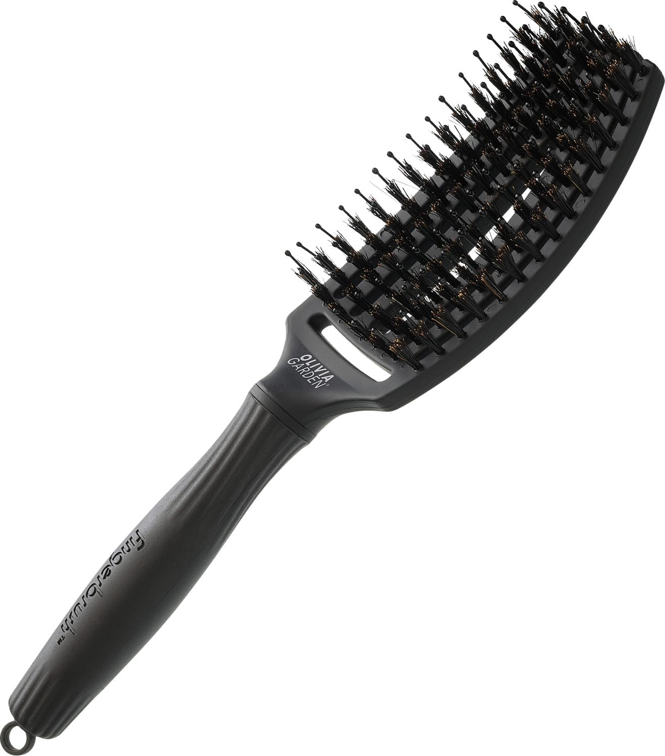 Olivia Garden - Fingerbrush Care Iconic Double Bristles Black M image number 1
