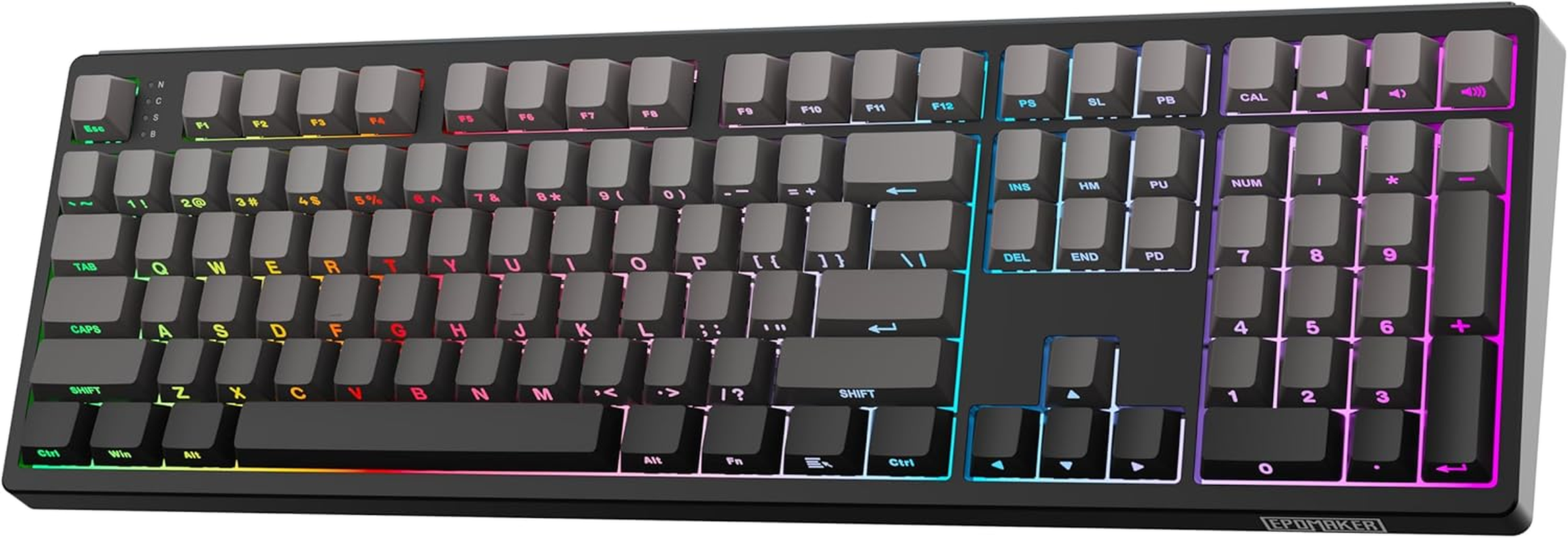 EPOMAKER TH108 Full Size Mechanical Keyboard, Wireless Gaming Keyboard with 8000Mah Battery, Creamy Gasket, 108 Keys, Hot Swap, Custom Driver, RGB Backlight (Blue&White, Sea Salt Silent)