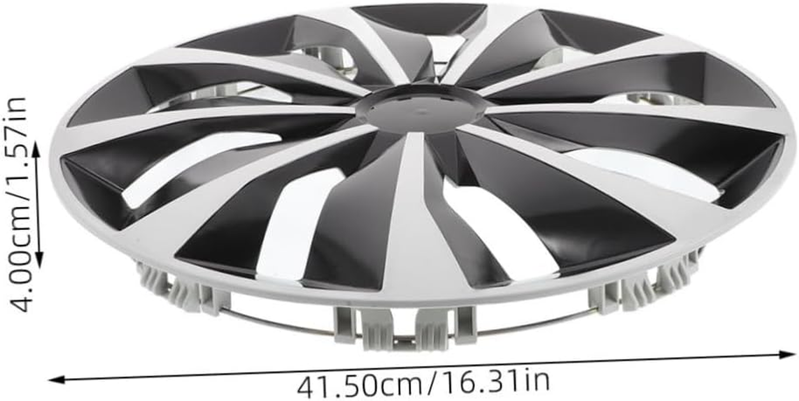 HOODANCOS Universal 15-Inch Wheel Hubcap Cover White Center Hub Cap for Cars Automotive Wheel Rim Cover Decorative Tire Hubcap Suitable for Vehicle Replacement image number 2