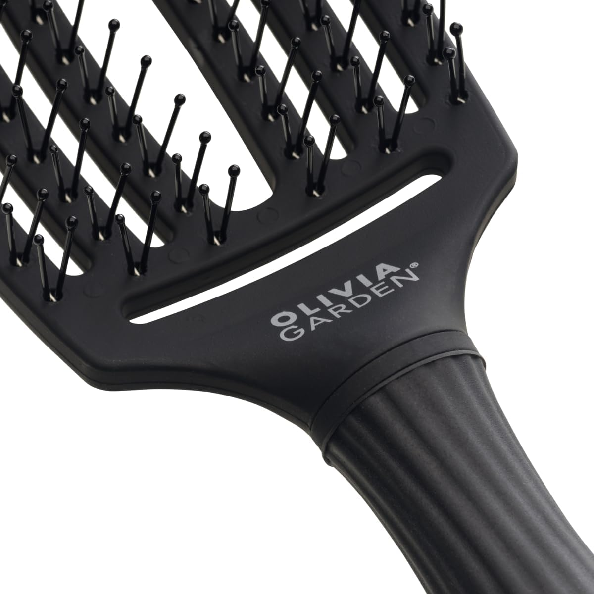 Olivia Garden - Fingerbrush Care Iconic Double Bristles Black M image number 5