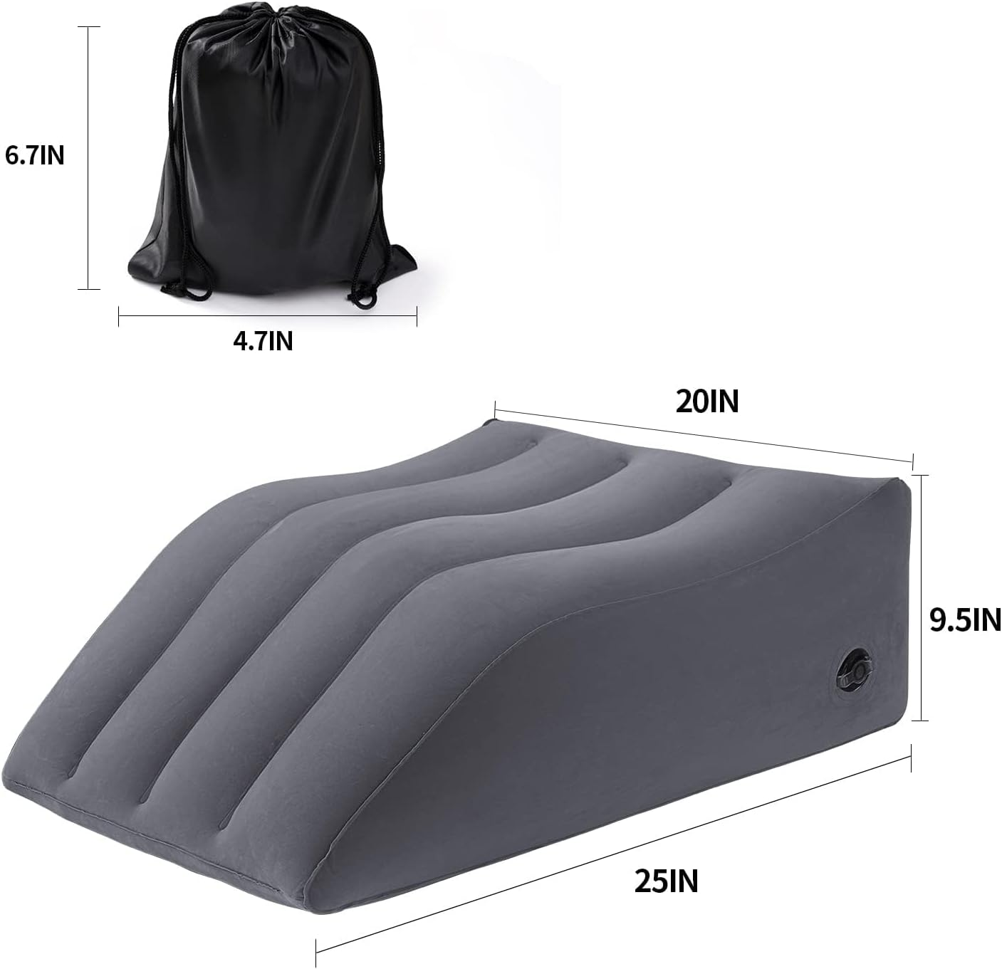 Leg Elevation Pillow,Inflatable Wedge Pillows,Comfort Leg Pillows for Sleeping,Improve Circulataion and Reduce Swelling,Improving Sleep Quality, Leg Wedge Pillows for after Aurgery,Foot,Ankle Recovery image number 2