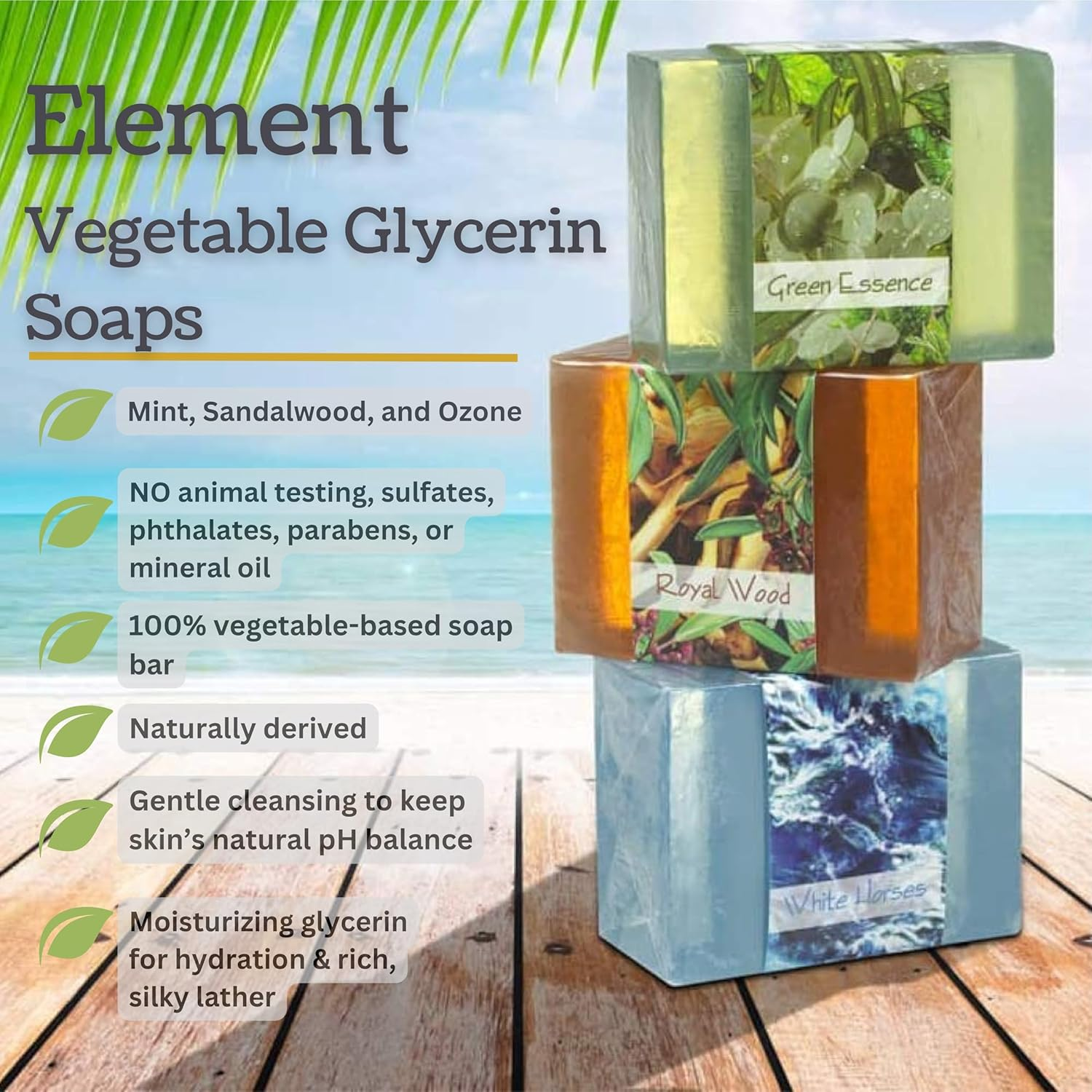 Glycerin Soap Sets by Nabila K (Glycerin Soaps Set 1: Green Essence, Royal Wood, White Horses) image number 6