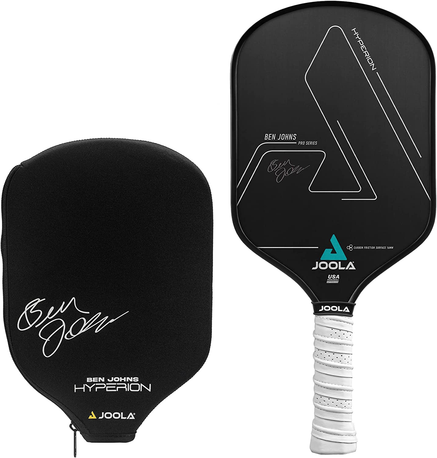 JOOLA Ben Johns Hyperion CFS Pickleball Paddle - Official Ben Johns Paddle - USAPA Approved Racket for Tournament Play - Edge to Edge Sweet Spot, Durable Max Spin Surface & Elongated Handle