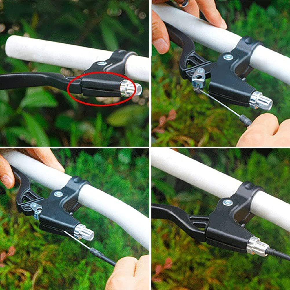 Lomodo 4 Pieces Bicycle Brake Accessories Including 2 Pack V-Brake Handlebar Aluminium Alloy Brake Levers (2.2 Cm in Diameter) and 2 Pack Brake Wire for Mountain/Road/Mtb Bike (Red) image number 1