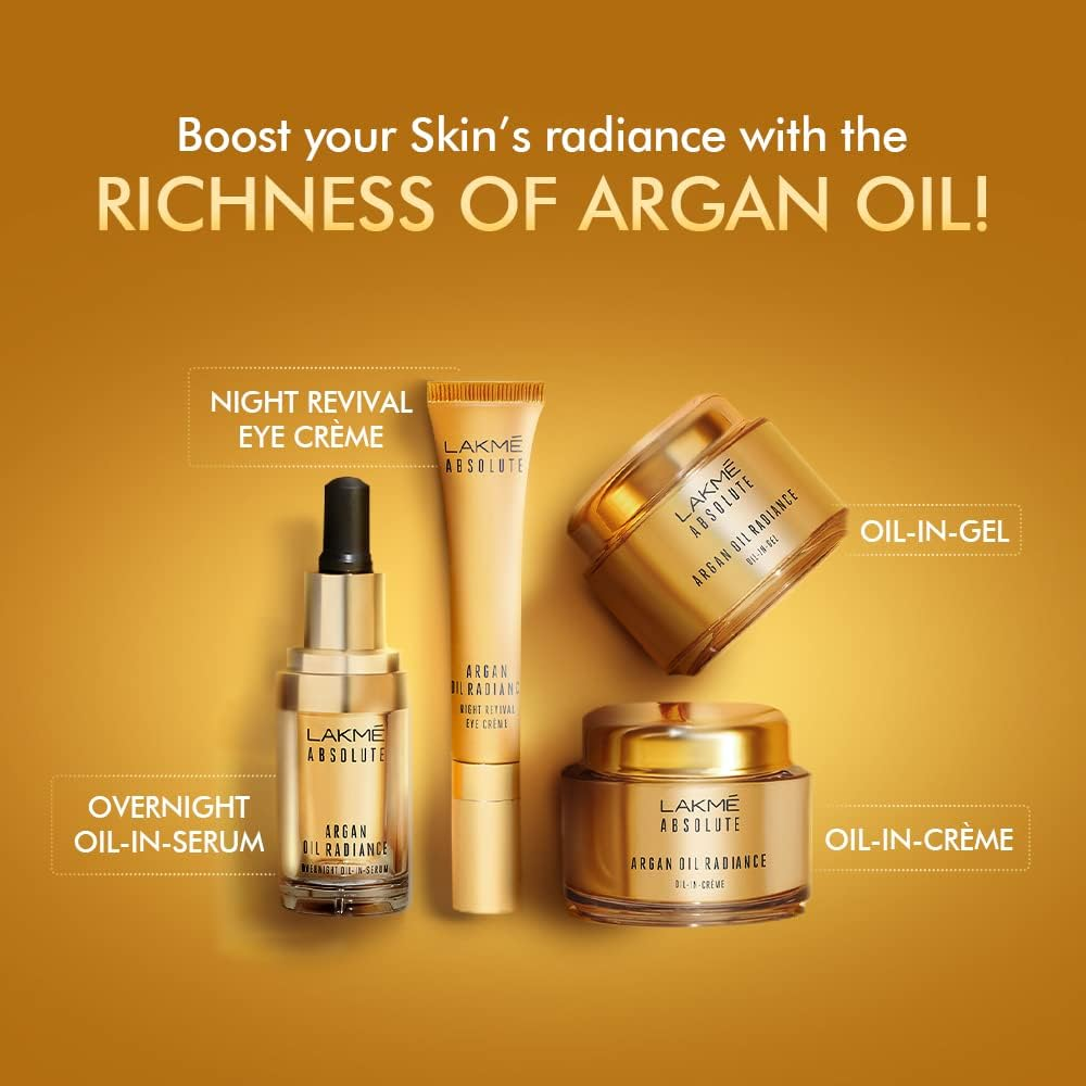 Lakme Absolute Argan Oil Radiance Oil-In-Gel with Morrocan Argan Oil for Deep Nourishment, 50G image number 2