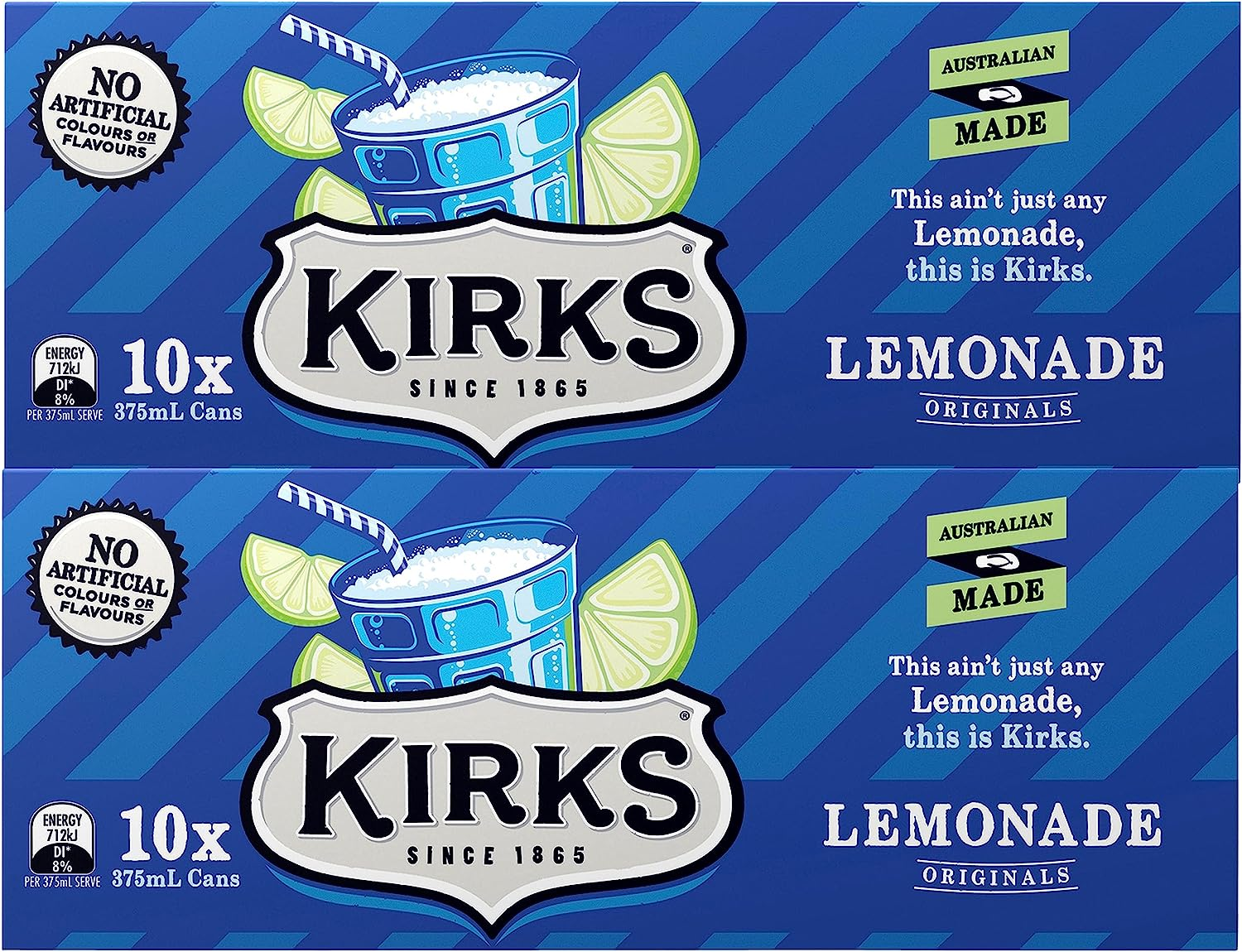 Kirks Lemonade Soft Drink Multipack Cans 20 X 375 Ml