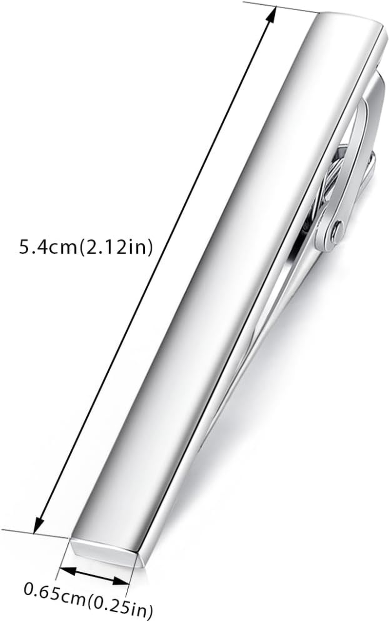 HONEY BEAR 1.97/2.12/2.36Inch Mens Tie Clip Bar - Normal Size for Business Wedding Gift,5/5.4/6Cm image number 3