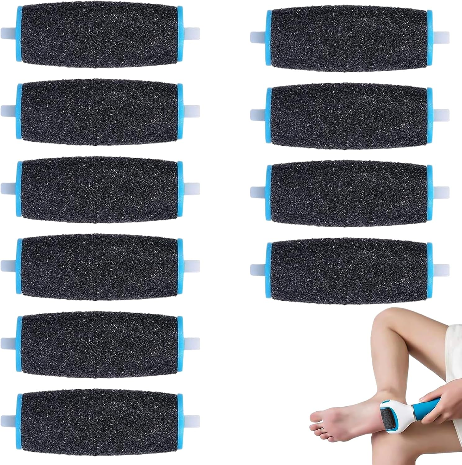 Callus Remover Replacement Rollers, for Callus Remover, Replacement Rollers for Pedicure, Pedicure, Foot Care Set, Pack of 10 image number 2