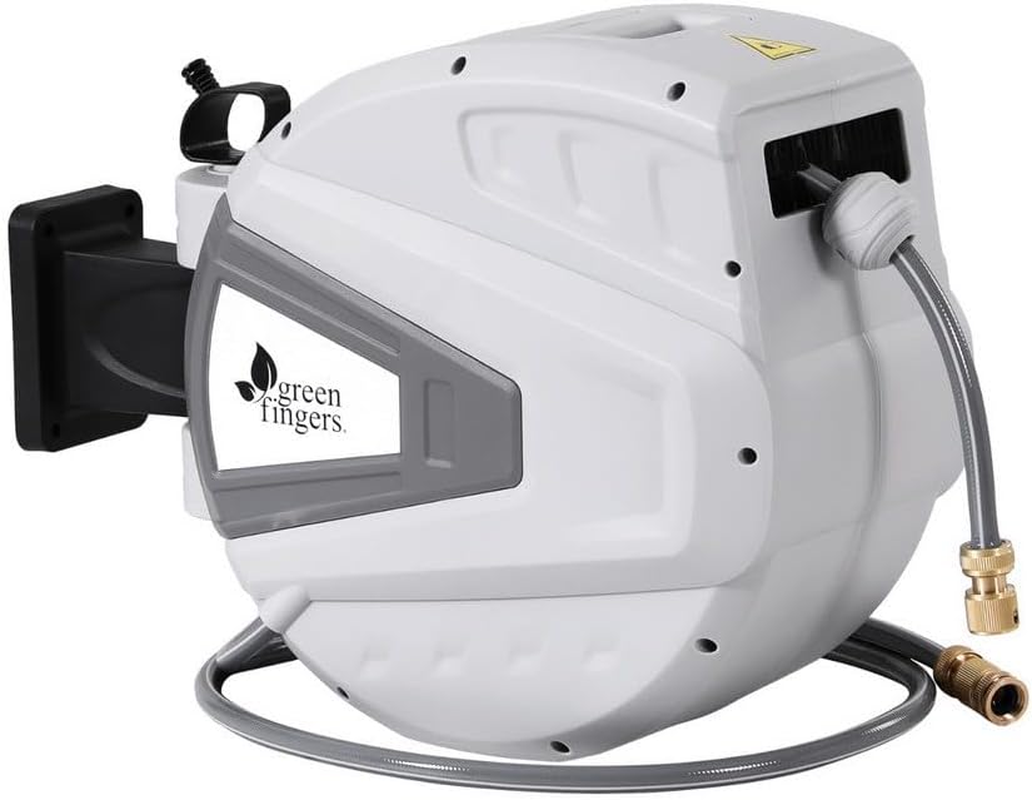 Green Fingers 30M Water Hose Reel Retractable Auto Rewind Wall-Mounted Spray Gun image number 5