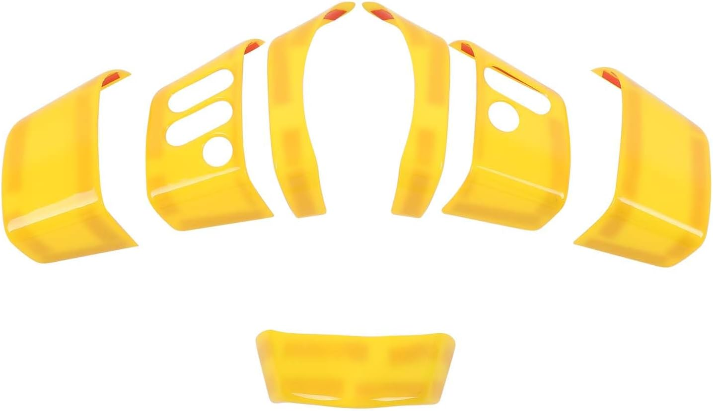 Fit for Toyot@ FJ Cruiser 2007-2021 Steering Wheel Button Cover, ABS Car Steering Wheel Panel Protection Frame Molding Sticker Trim, 7PCS (Matt Black)