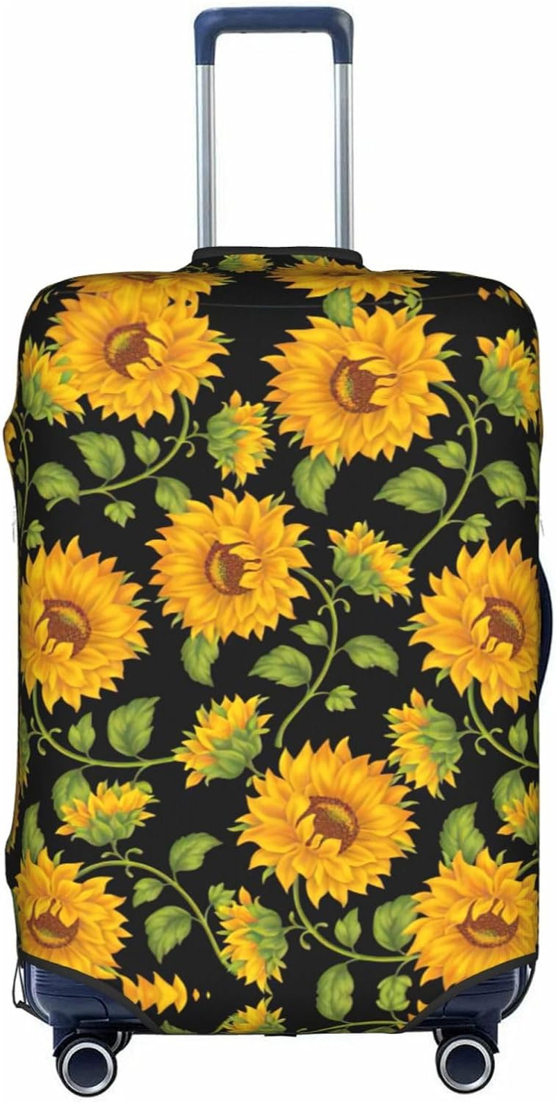 Odddot Sunflower Pattern Print Travel Luggage Cover,Suitcase Protector Cover, Washable Baggage Covers,For 18-32 Inch Luggage, Sunflower Pattern, Small image number 1