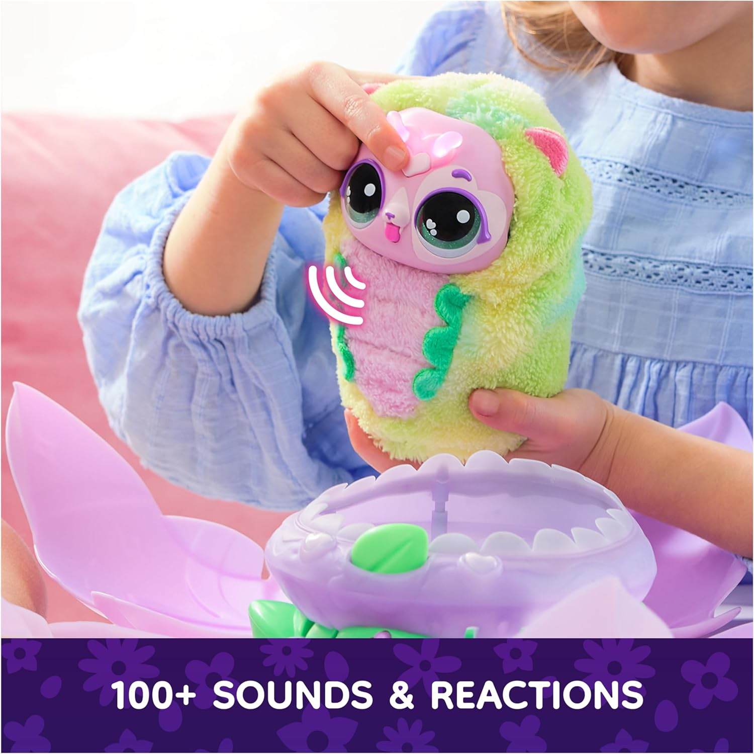 Bloomables by Hatchimals, Puppyfly Surprise Interactive Toy and Flower with Repeatable Reveal and Transformation, 100+ Sounds and Reactions (Styles Vary), Kids Toys for Girls and Boys. image number 1