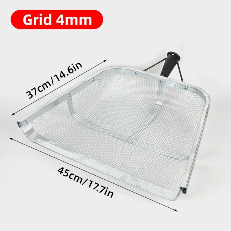 AIMALL Soil Sieve Mesh for Gardening, Stainless Steel Soil Strainer with Handle, 3 Sizes for Soil, Corn, Peanut, Grain and Agricultural Use (4Mm, 6Mm, 12Mm Grids) image number 6