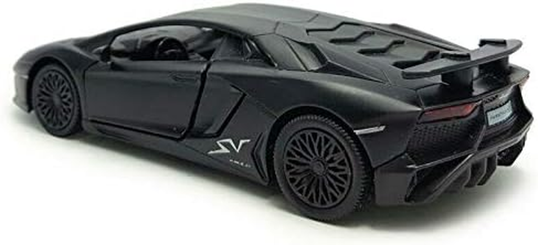 Lamborghini Matt Black Aventador LP 700-4 1:38 5" Pull Back Diecast Car image number 3