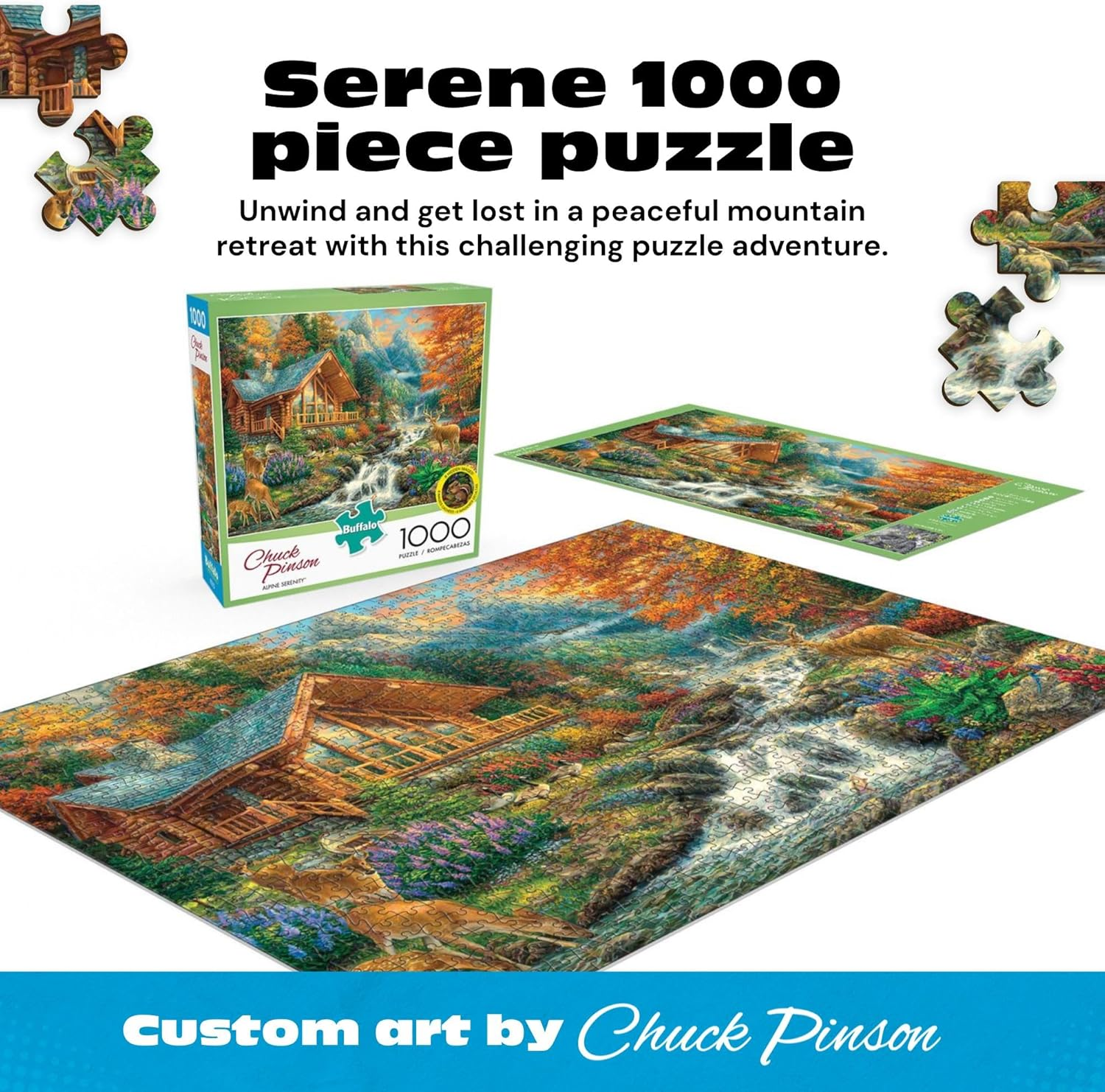 Buffalo Games - Alpine Serenity - 1000 Piece Jigsaw Puzzle with Hidden Images image number 6