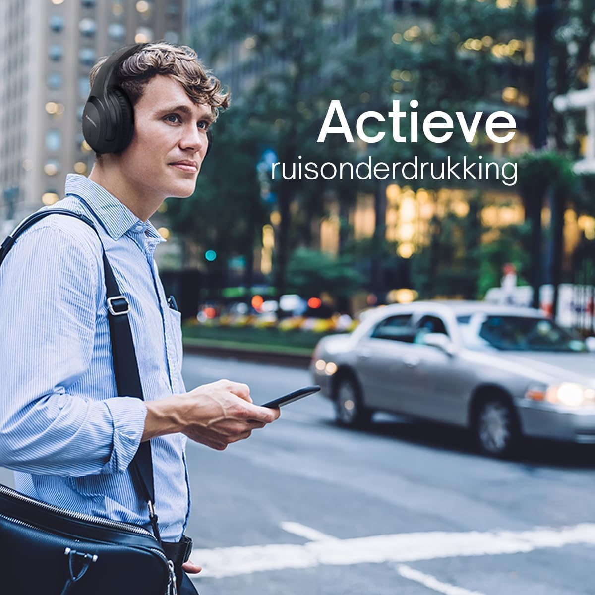 Grundig Bluetooth Over-Ear Headphones - Wireless with 10M Range, 40 Hours Playtime, Noise Cancelling, Includes 3.5Mm Audio Cable and USB-C Charging Cable - Black