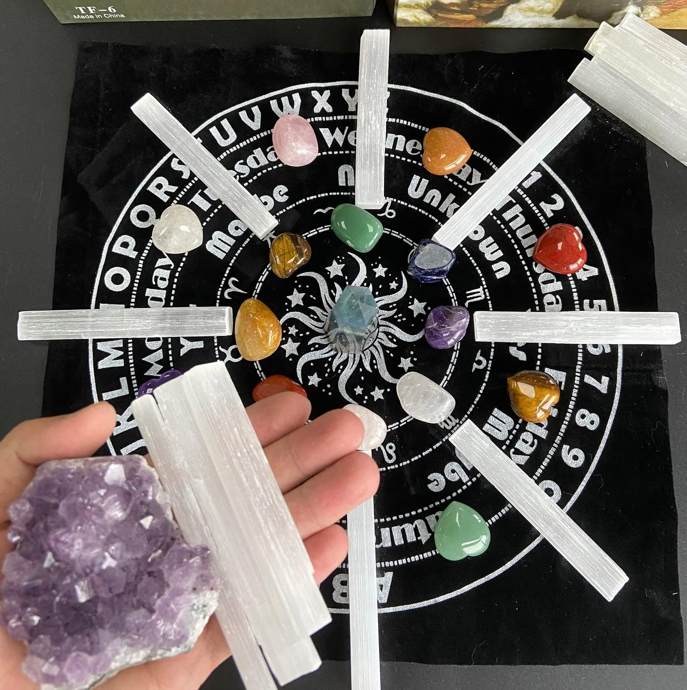 XIANNVXI 4 Inches Selenite Sticks 12PC Large Selenite Crystal Wands White Raw Rough Crystals Bulk for Healing Reiki Metaphysical Energy Drawing Protection Wiccan Altar Supplies image number 5