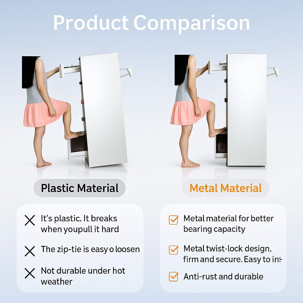 Anti-Tip Furniture Straps for Baby Proofing - Adjustable & Durable Design, 6 Pack, Compatible with Bookshelves, Dressers, Cabinets & More, Easy Installation, Earthquake Safety - Upgraded Version - Haheihei