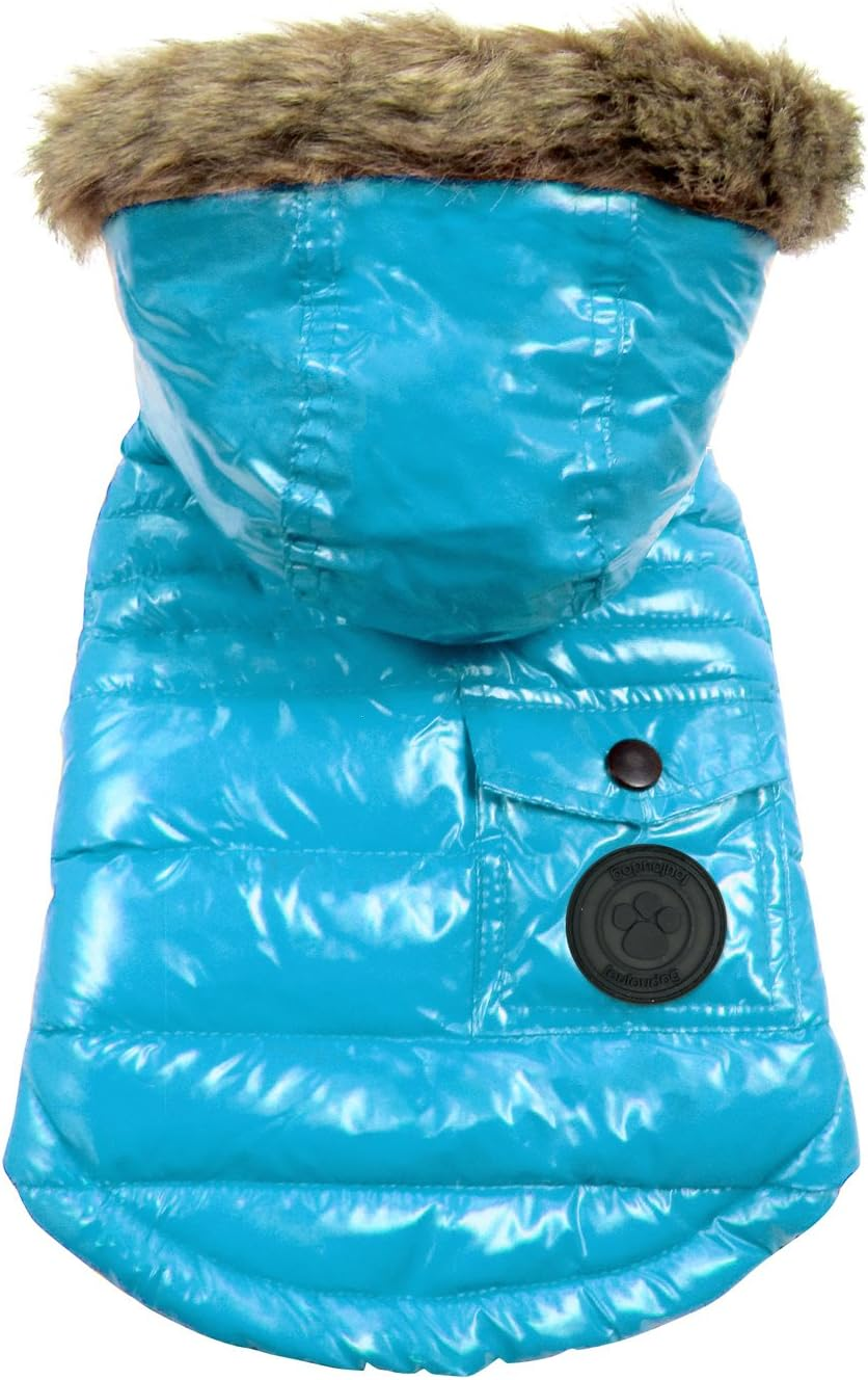 Foufou Dog FFD 61089 2016 Winter Coat Size L Navy Blue image number 1