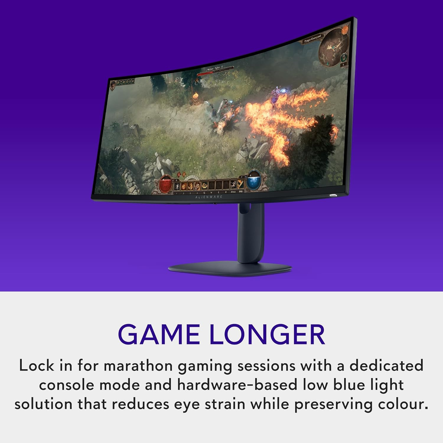 Alienware 34 240Hz QD-OLED Curved Gaming Monitor - AW3425DW - 34.2-Inch WQHD (3440 X 1440) 240Hz 0.03Ms Display, 1800R Curve, AMD Freesync Premium Pro, VESA Adaptivesync, VESA Displayhdr Trueblack 400 image number 6