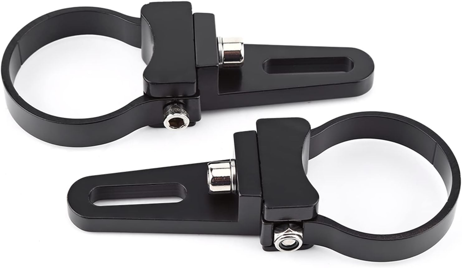LED Light Bar Mounting Brackets, 360-Degree Rotatable Aluminum Clamps, 1.5-Inch Black Tube Holder with Sponge Pads for Cars, Trucks, SUV, Off-Road Vehicles