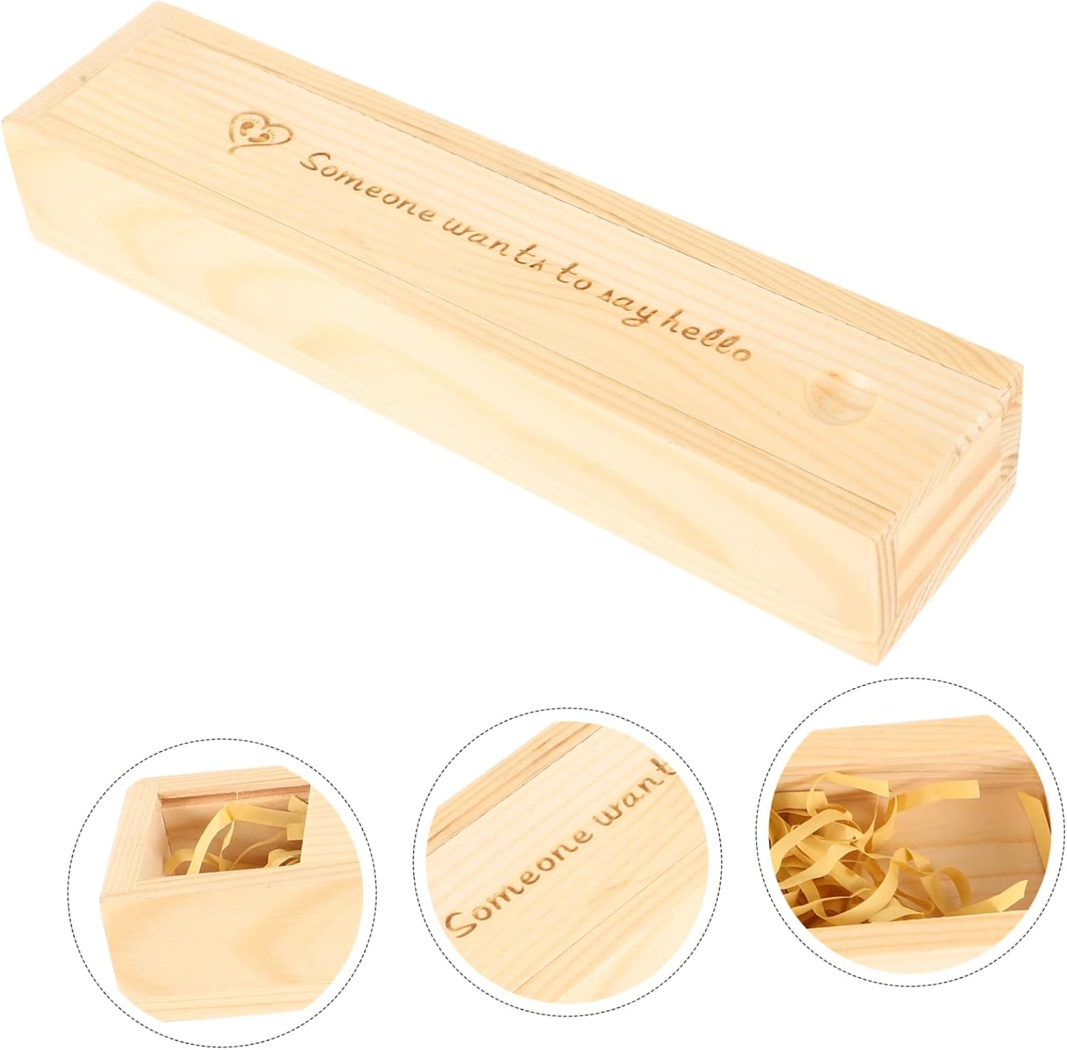 Wooden Pregnancy Test Box Keepsake Storage Decorative Announcement Case for Newborn Elegant Natural Design image number 4