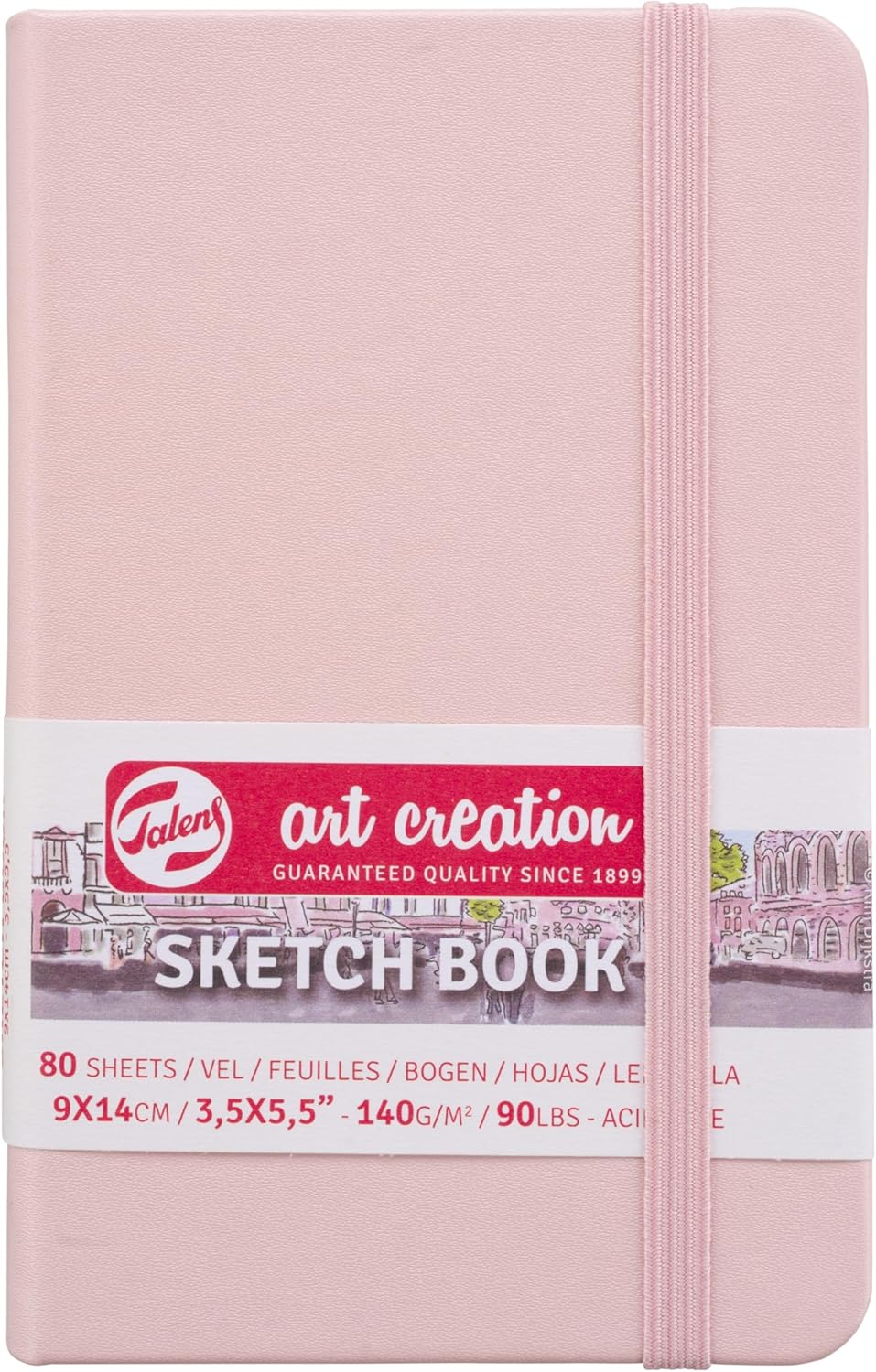 Talens Art Creation Sketchbook &ndash; Golden Yellow &ndash; 12 X 12 Cm &ndash; 140 G &ndash; 80 Sheets &ndash; Acid-Free Drawing Paper