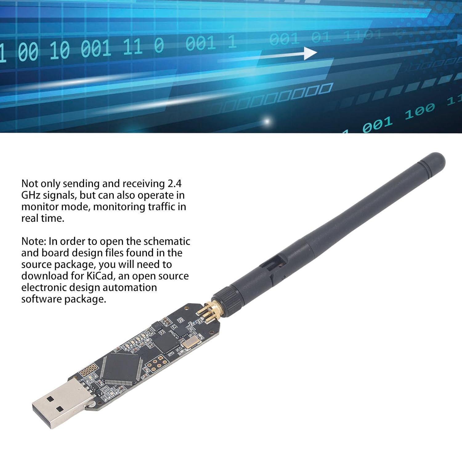 Protocol Analyzer, 2.4Ghz BLE Tool for Ubertooth 1, Transmission Reception Protocol Analysis, Dongle Capture Packet Module with USB Interface image number 5