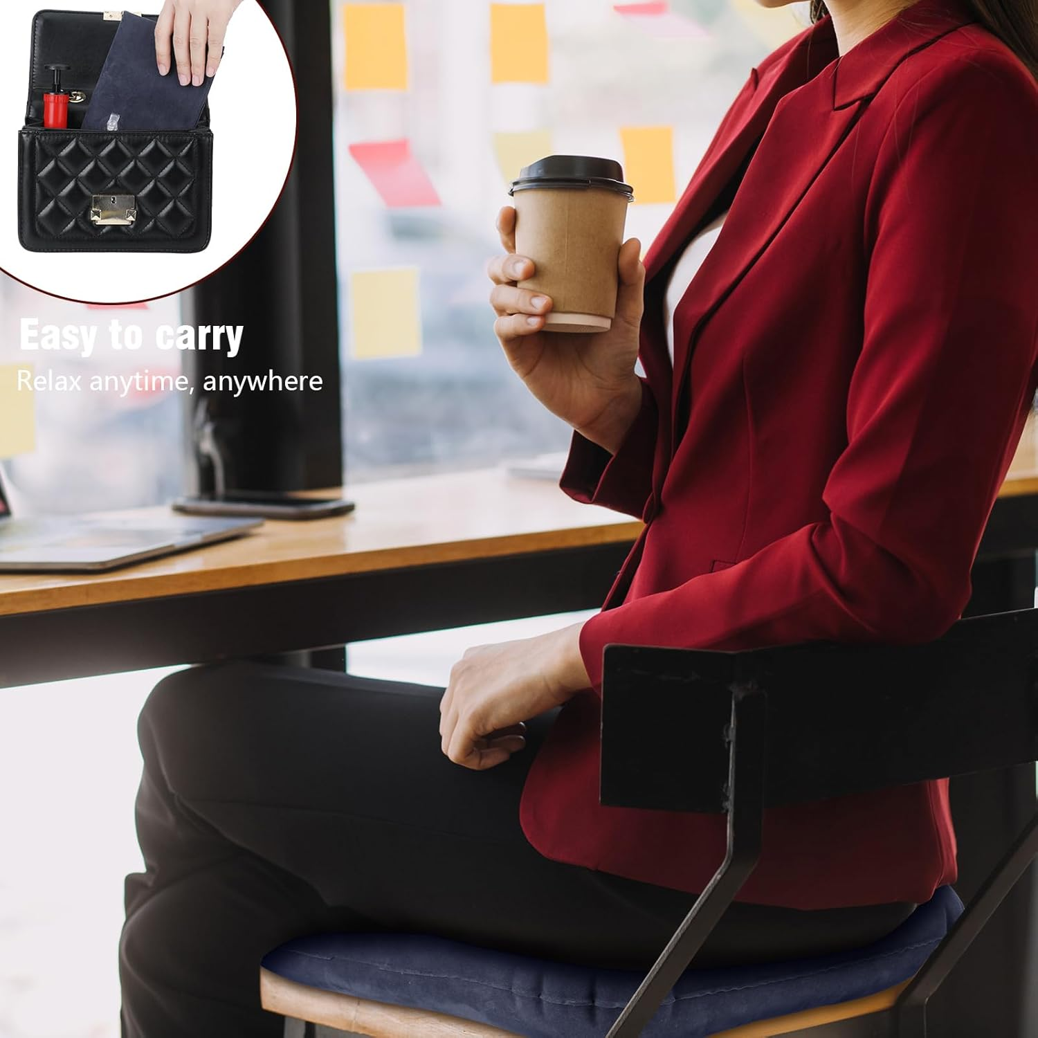 Tinideya 4 Pcs Donut Cushion Inflatable Donut Pillow Inflatable Portable anti Bedsore Seat Pillow Donut Pillow Cushion with 2 Air Pump for after Tailbone Hemorrhoids Pregnancy Surgery image number 5