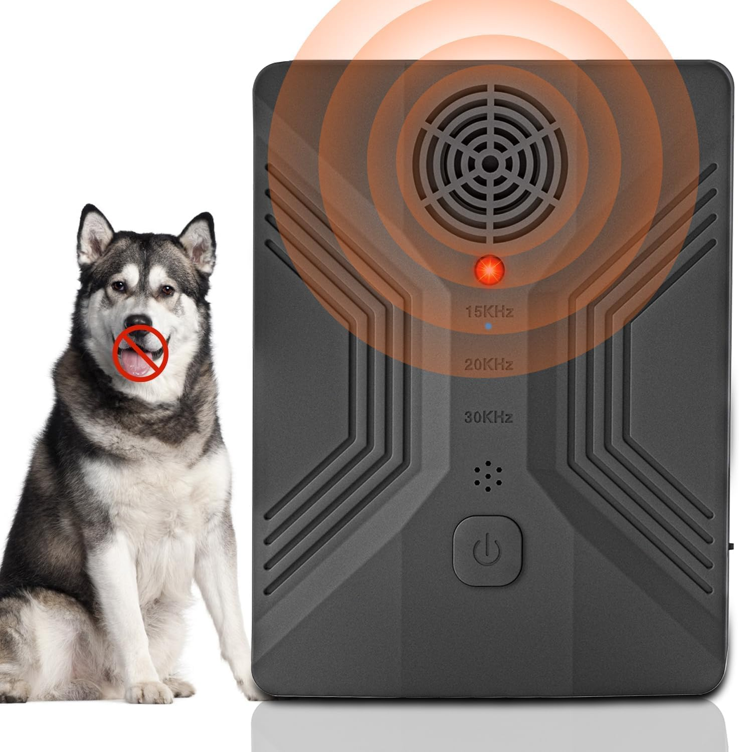 Zupixfer anti Barking Device，Dog Bark Control Device - Rechargeable Anti-Bark Trainer with 3 Modes for Small/Large Dogs | Indoor & Outdoor Use (Black) image number 1